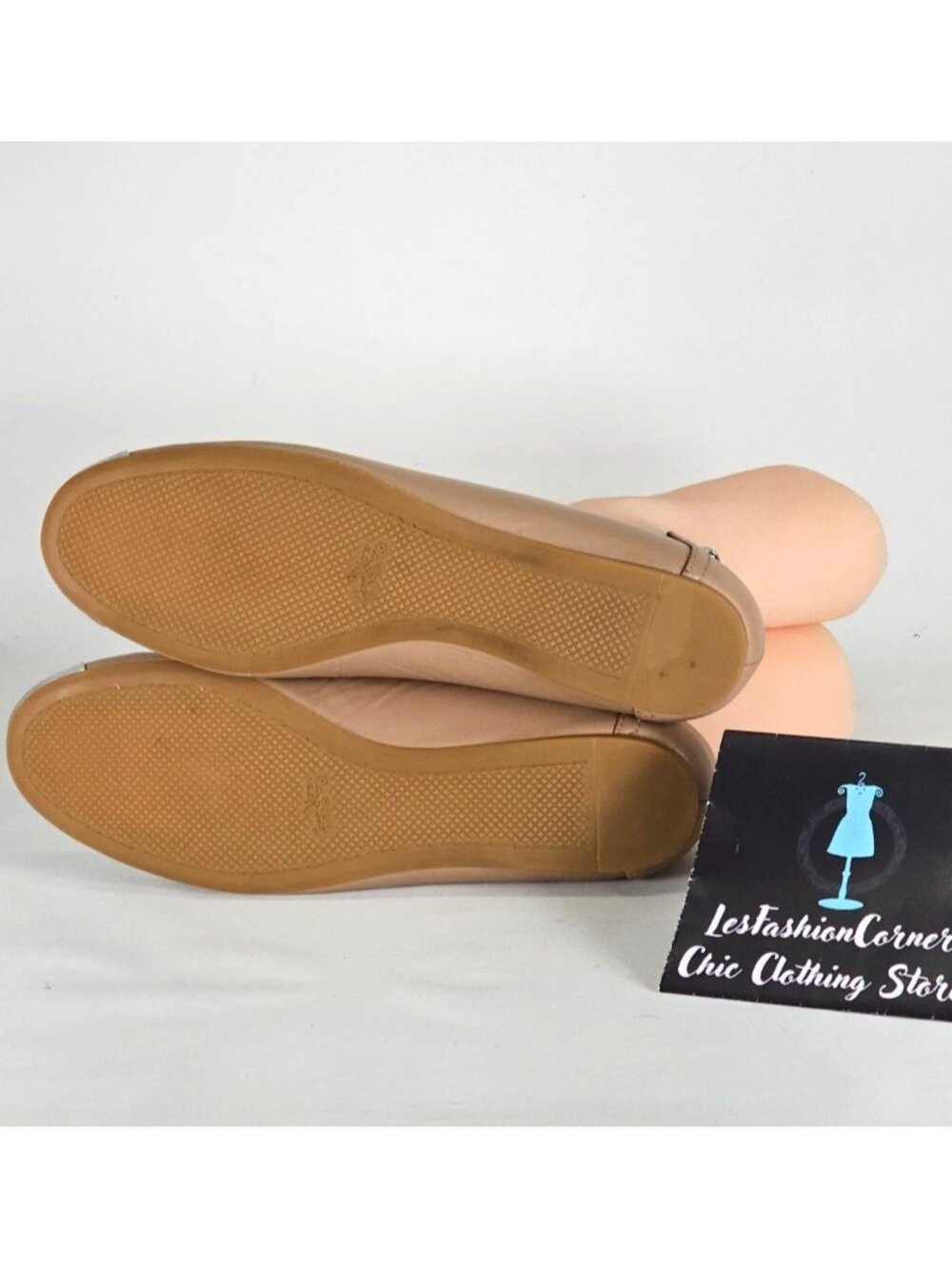 Coach Chelsea Women's Caramel Leather Ballet Flats With Silver Cap Toe Sz 8B 273 - Picture 10 of 16
